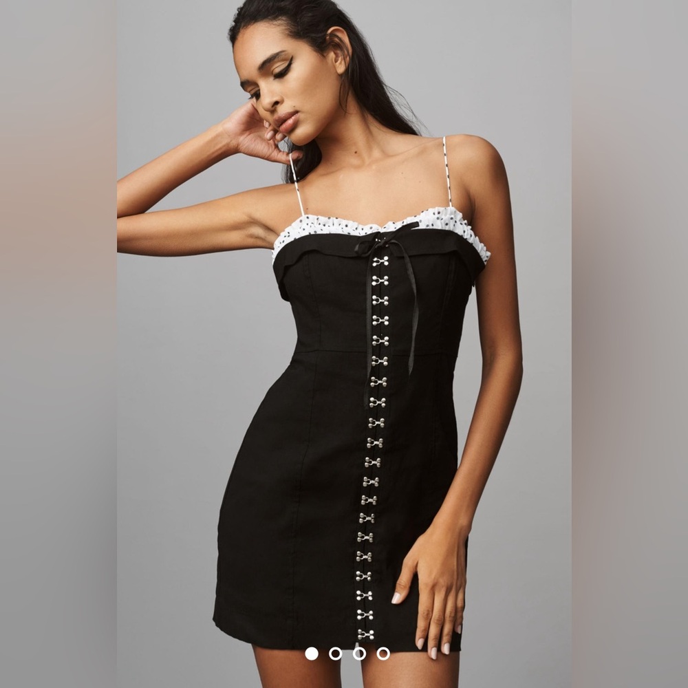 Fashion forward black bustier dress